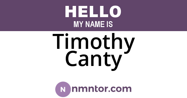 Timothy Canty