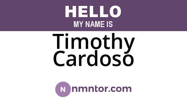 Timothy Cardoso