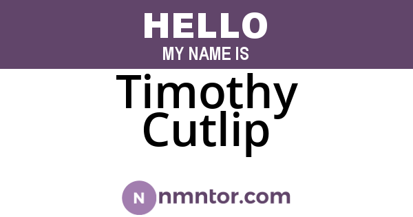 Timothy Cutlip