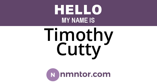 Timothy Cutty