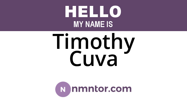 Timothy Cuva