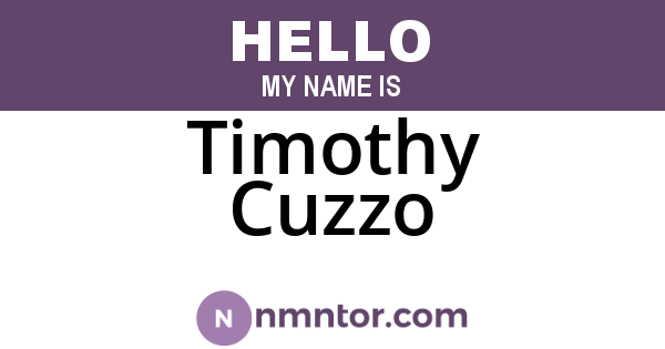 Timothy Cuzzo