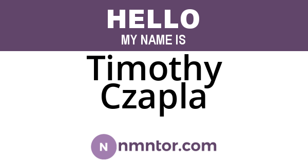 Timothy Czapla