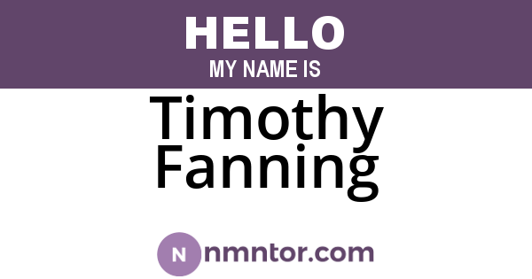 Timothy Fanning