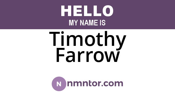 Timothy Farrow
