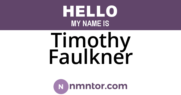 Timothy Faulkner