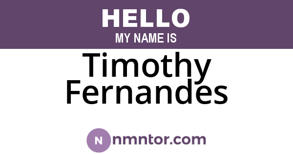 Timothy Fernandes
