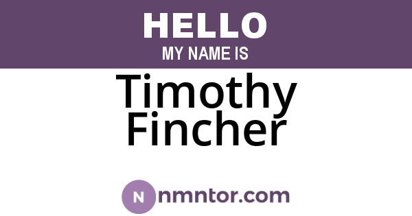 Timothy Fincher