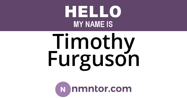 Timothy Furguson
