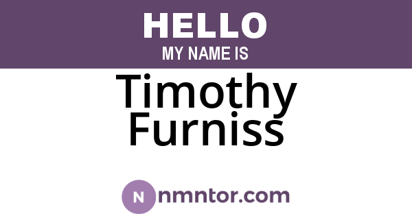 Timothy Furniss