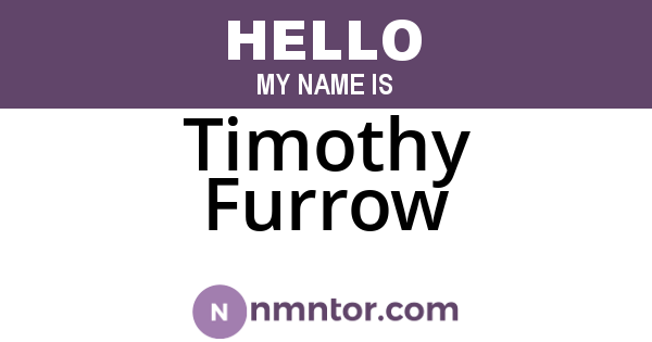 Timothy Furrow