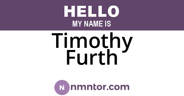 Timothy Furth