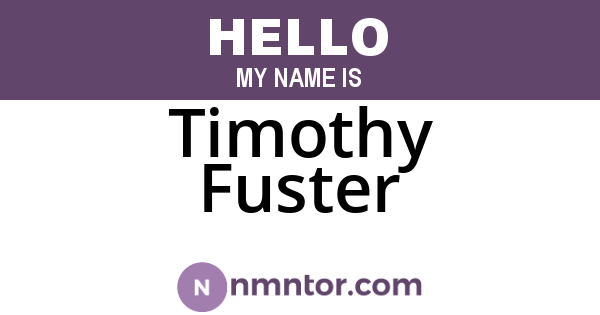 Timothy Fuster