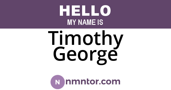 Timothy George