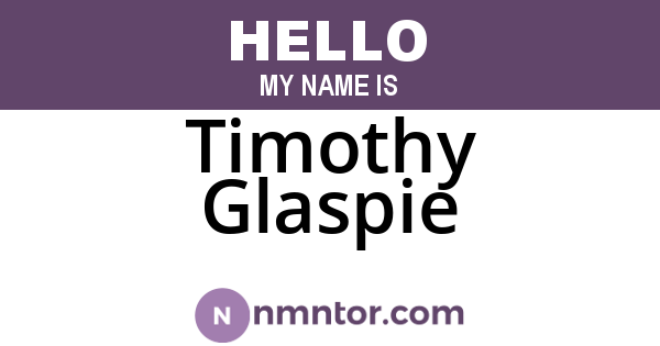 Timothy Glaspie