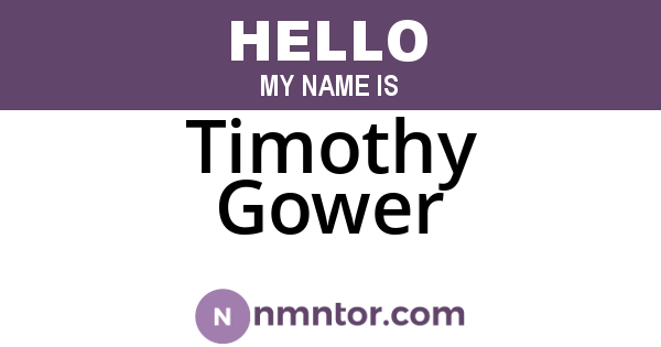 Timothy Gower