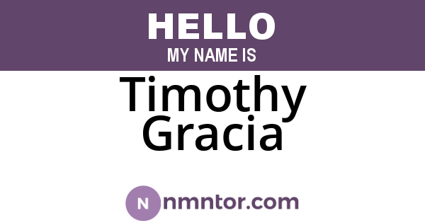 Timothy Gracia