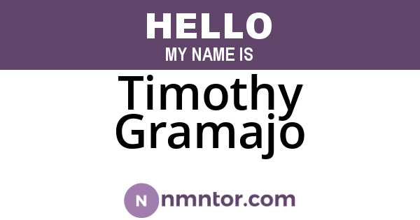 Timothy Gramajo