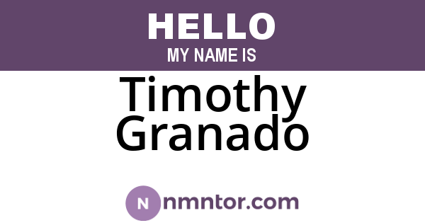 Timothy Granado