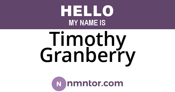 Timothy Granberry
