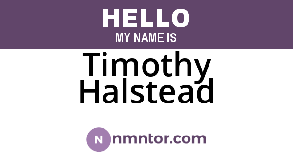 Timothy Halstead