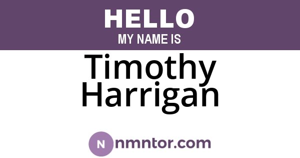 Timothy Harrigan