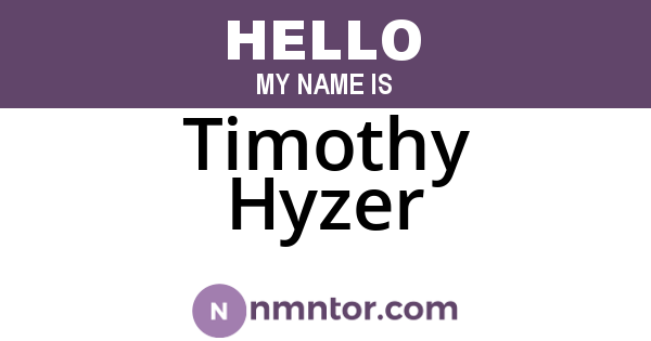 Timothy Hyzer