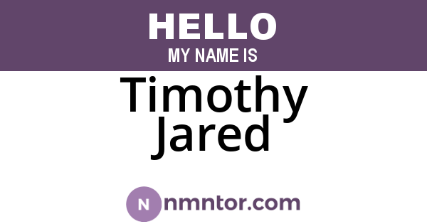 Timothy Jared