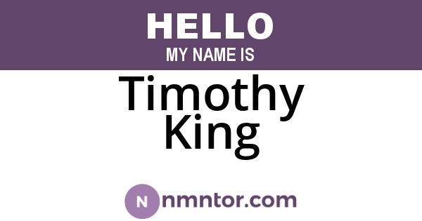 Timothy King
