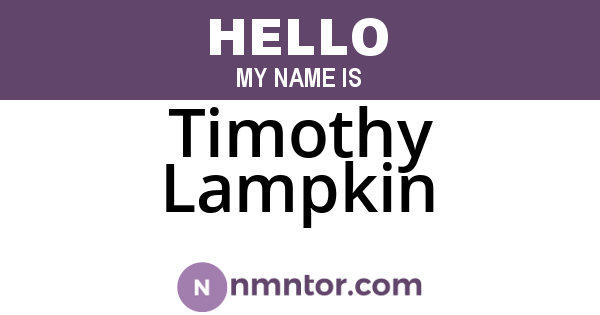 Timothy Lampkin