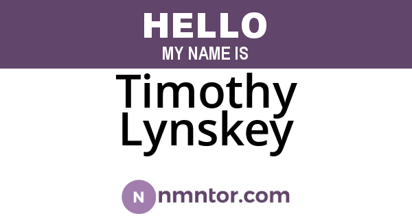 Timothy Lynskey