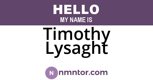 Timothy Lysaght