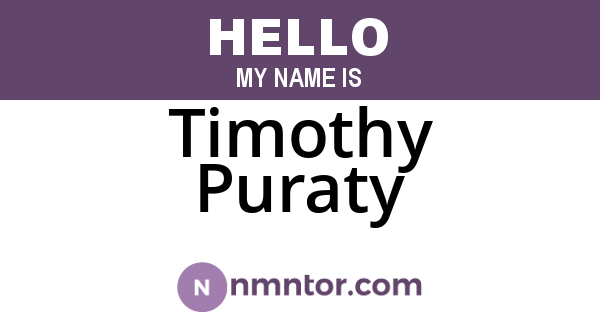 Timothy Puraty