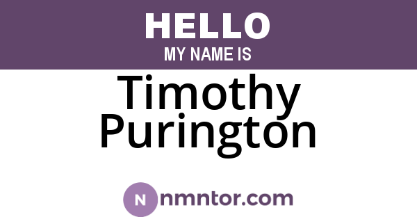 Timothy Purington