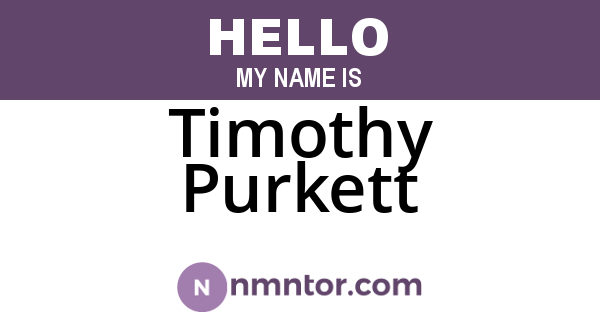 Timothy Purkett