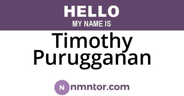 Timothy Purugganan
