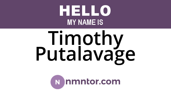 Timothy Putalavage