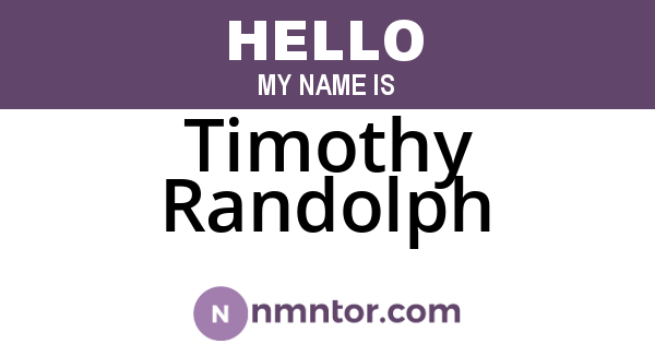 Timothy Randolph