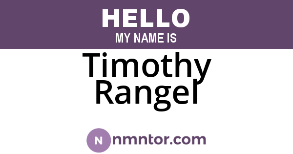 Timothy Rangel