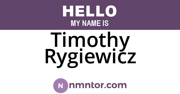 Timothy Rygiewicz