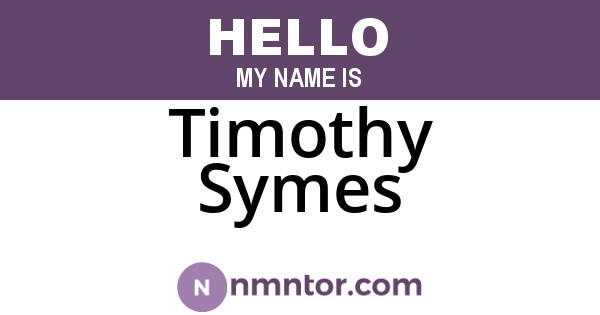 Timothy Symes