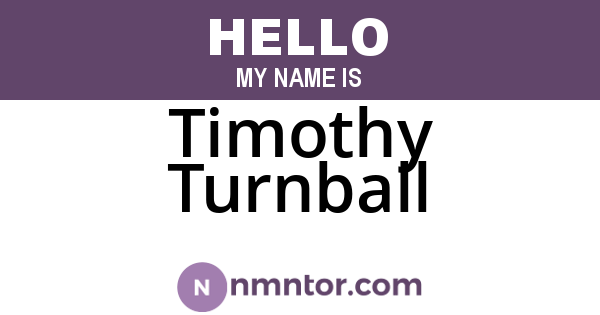 Timothy Turnball
