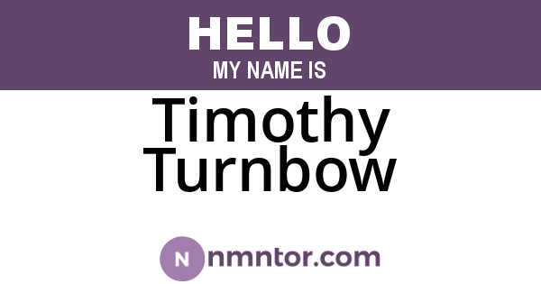 Timothy Turnbow