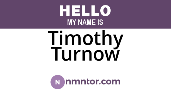 Timothy Turnow