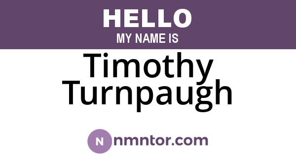 Timothy Turnpaugh