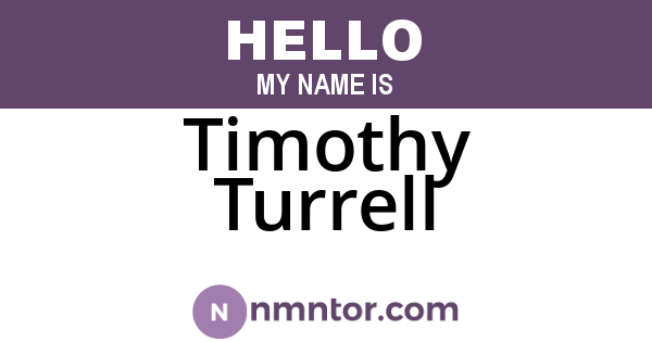 Timothy Turrell