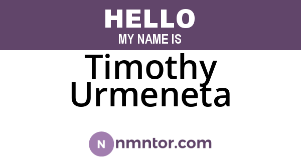 Timothy Urmeneta