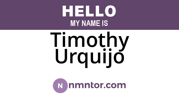Timothy Urquijo