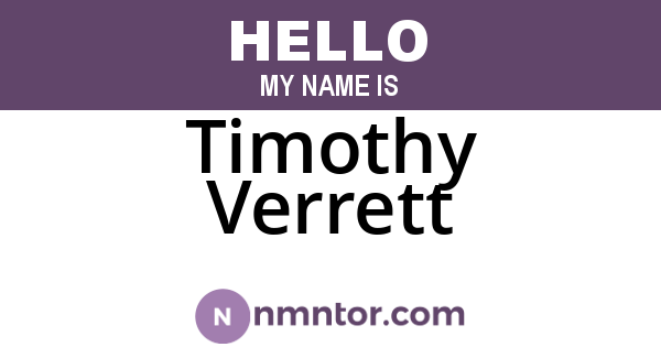 Timothy Verrett