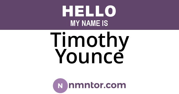 Timothy Younce